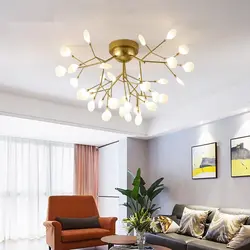 Chandeliers For Low Ceilings In A Modern Style Living Room Photo