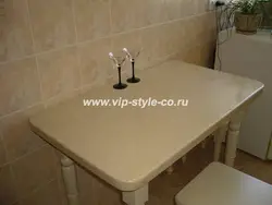 Süni Daşdan Hazırlanmış Mətbəx Masalarının Fotoşəkili