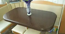 Photo of kitchen tables made of artificial stone