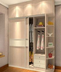 Wardrobe in the hallway with a mirror photo inside