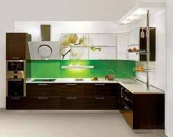 Green top white them in the kitchen photo