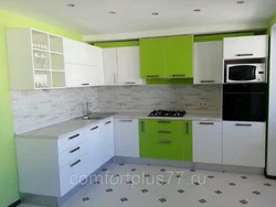 Зеленый верх белый них в кухне фото