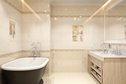 Hamam açıq bej plitələr fotoşəkili