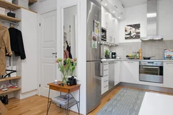 Design Of A One-Room Kitchen In The Hallway