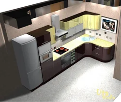 Corner in kitchen design project
