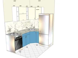 Corner in kitchen design project