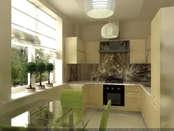 Kitchen design in a three-room apartment