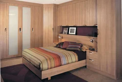 Bedrooms With Corner Wardrobe Design And Bed