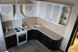 Kitchen design in Khrushchev with left corner
