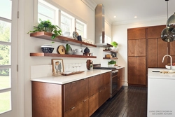 Kitchen Interior With One Wall Cabinet