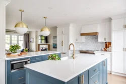 Tabletop for blue kitchen photo