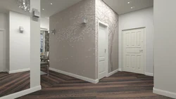 Light wallpaper in the hallway photo design