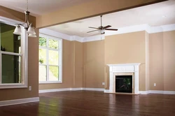 Living room wall design using water-based paint