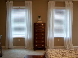 Bedroom window design with tulle