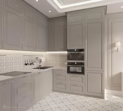 Интерьердегі Сұр Классикалық Ас Үй Фотосы