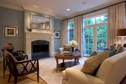 Living Room With Large Window Design Photo
