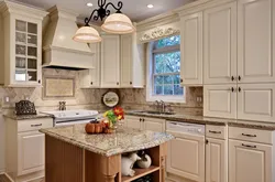 Kitchen interiors beige apron