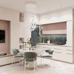 Kitchen Interior In Light Colors In A Modern Style Inexpensively