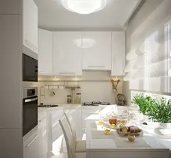 Kitchen Interior In Light Colors In A Modern Style Inexpensively