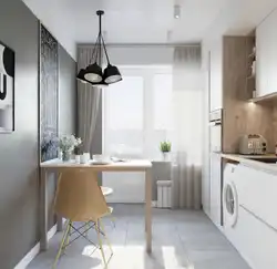 Mətbəx interyeri 8 kv m balkonlu