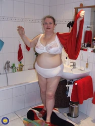 Russian Mom In The Bathroom Photo