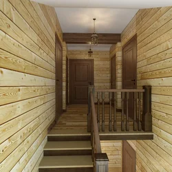 Entrance hall made of timber design