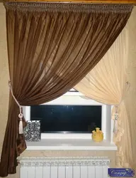 Jigarrang oshxona uchun ichki pardalar