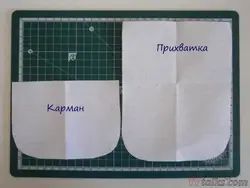 Прыхваткі для кухні сваімі рукамі выкрайкі з фота