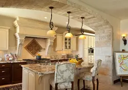 Kitchen with stone in modern design