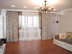 Curtains for the living room with a balcony photo