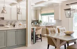 Kitchen design in pastel colors