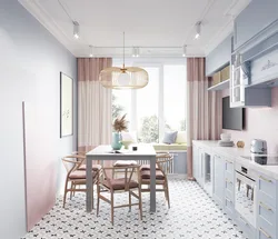 Pastel rənglərdə mətbəx dizaynı