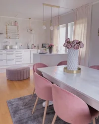 Kitchen design in pastel colors