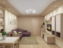 Üç Otaqlı Bir Mənzildə Panel Evində Salonun Dizaynı