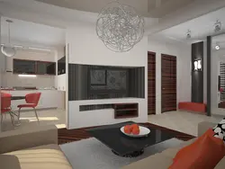 Design Of A Hall In A Panel House In A Three-Room Apartment