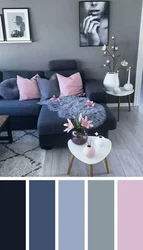 Table Of Color Combinations In The Living Room Interior