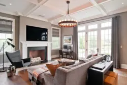 TV By The Window Living Room Design