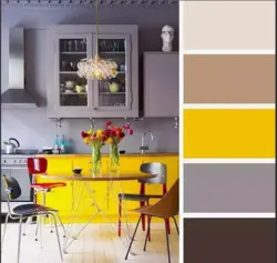 What colors goes with black in the kitchen interior