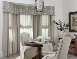 Curtains in the kitchen living room for one large window photo