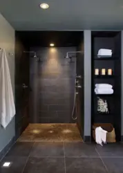 Photo of shower in apartment bathroom