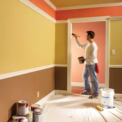 How to beautifully paint walls with water-based paint in the kitchen photo
