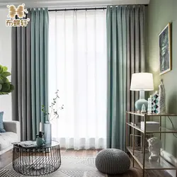 Turquoise gray curtains for the bedroom photo