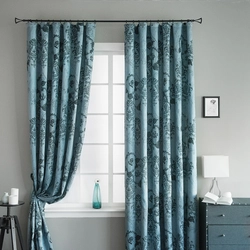 Turquoise gray curtains for the bedroom photo