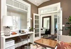Kitchen interior with door to room