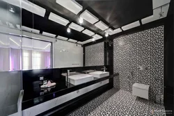 Bath interior with black ceiling