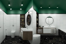 Bath Interior With Black Ceiling