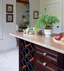 Kitchen interior bottles