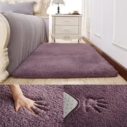 Bedroom interior with carpet on the floor