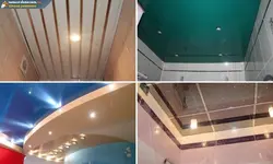 Inexpensive ceiling in the bathroom photo