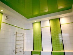 Inexpensive ceiling in the bathroom photo